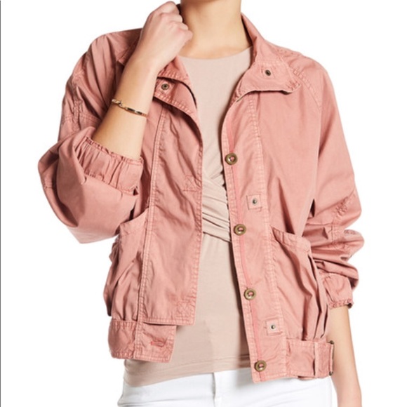 NWOT Free People Dusty Pink Parachute Jacket - Picture 3 of 7